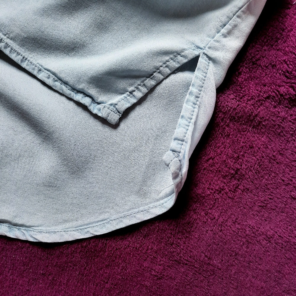 Thread & Supply L Chambray Slouchy Button Down Top - image 6